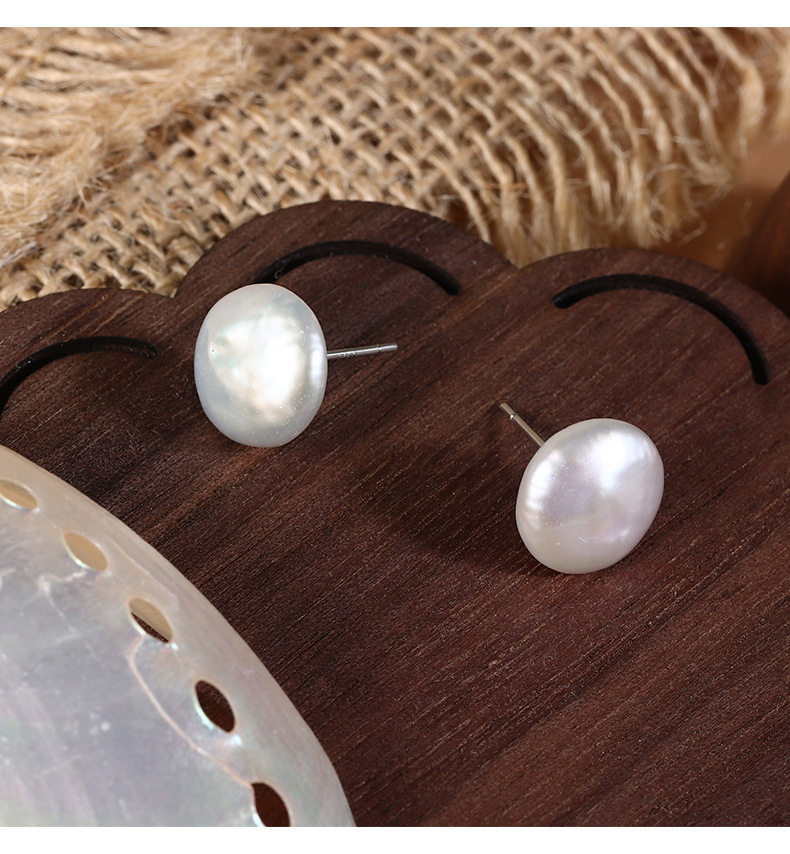 Holiday, Daily Occasion 1 Pair Freshwater Pearl Copper Solid Color Ear Studs