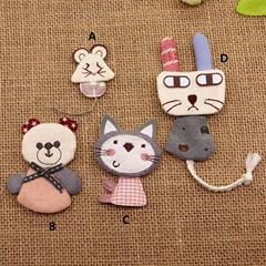 Insかわいいベルベット猫マウス携帯電話ケース部品刺繍布芸ネット赤猫服装装飾補助材料