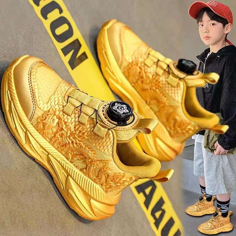 Breathable autumn thin children's red sneakers for boys