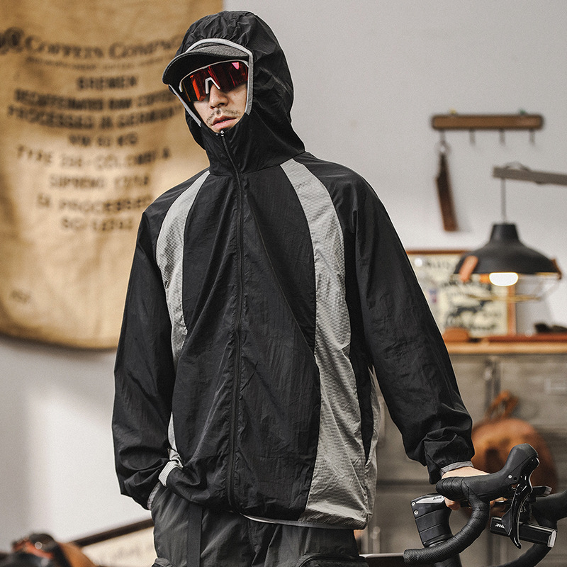 Jie Renault UPF50 Sun Protection Clothing Men's Summer Fashion Brand Outdoor Riding Fishing UV Protection Men's Sun Protection Clothing