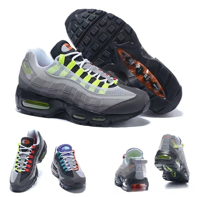 2025 New Model Putian Shoes Air Max95 Tt Full-Length Air Cushion Sports Shoes for Men and Women, Retro Cushioning Dad Shoes