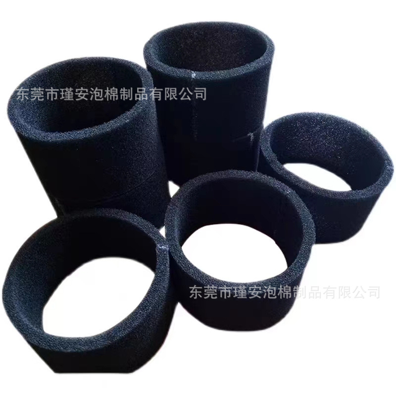罗茨鼓风机过滤棉空气滤清器防尘罩黑色高密度聚氨酯生化海绵滤芯
