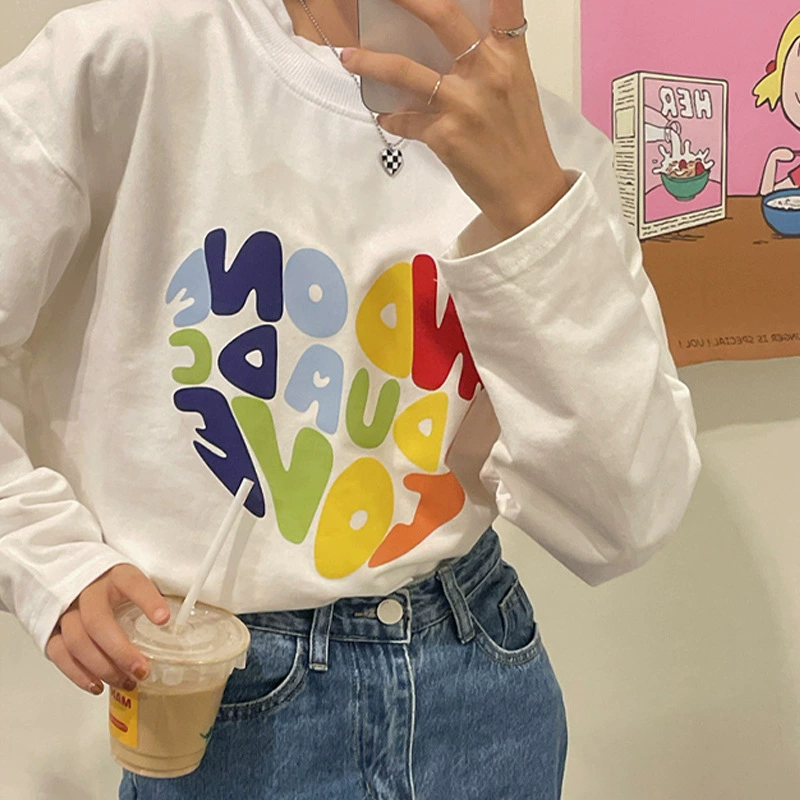 Футболка с длинными рукавами в японском стиле