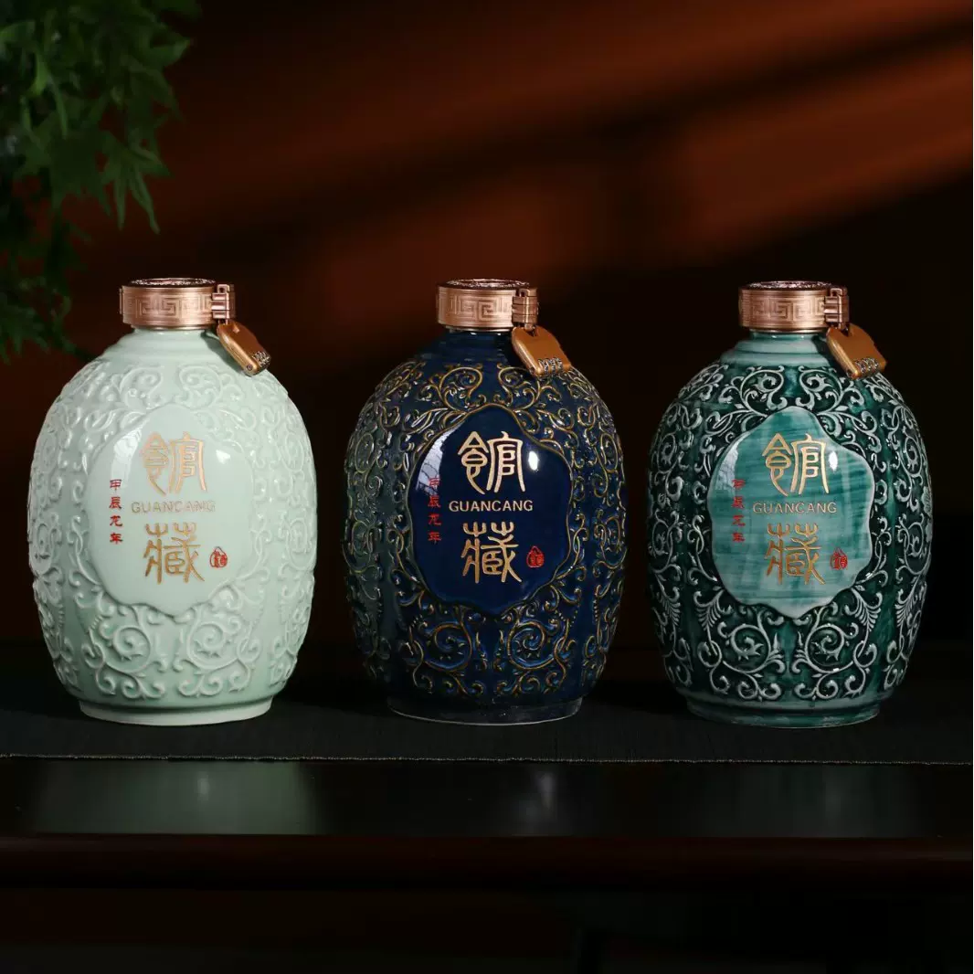景德镇陶瓷酒壶 5斤缠枝莲酒坛高端密封复古 窑变花釉白酒瓶厂家