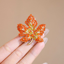 加拿大红枫叶胸针女精致高级感奢华胸花气质别针西服高端迎宾配饰