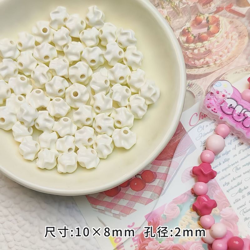 亚克力彩色烤漆皱褶裙边直孔串珠隔珠diy手机链钥匙扣材料饰品配|undefined