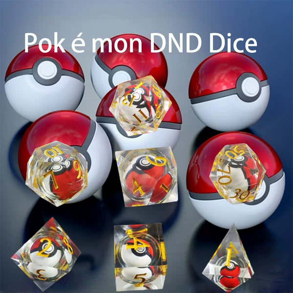 DND Dice Pokemon Resin Dice New Dungeons & Dragons Running Group 7 suit Csulu