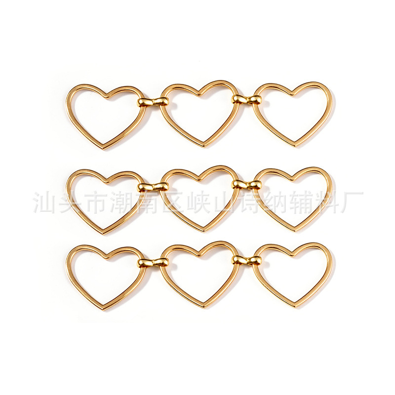 European and American Cross-Border Alloy Simple Heart-Shaped Hollow Jewelry Personalized Chain Versatile Heart Creative Necklace Clothing Accessories