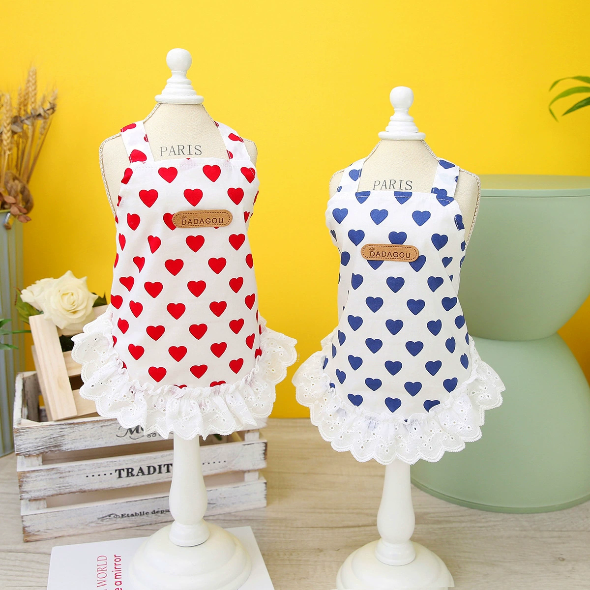 Одежда для домашних животных Платье принцессы на лямках для собак Одежда для собак Весна и лето Новая мода 23 Платье любви