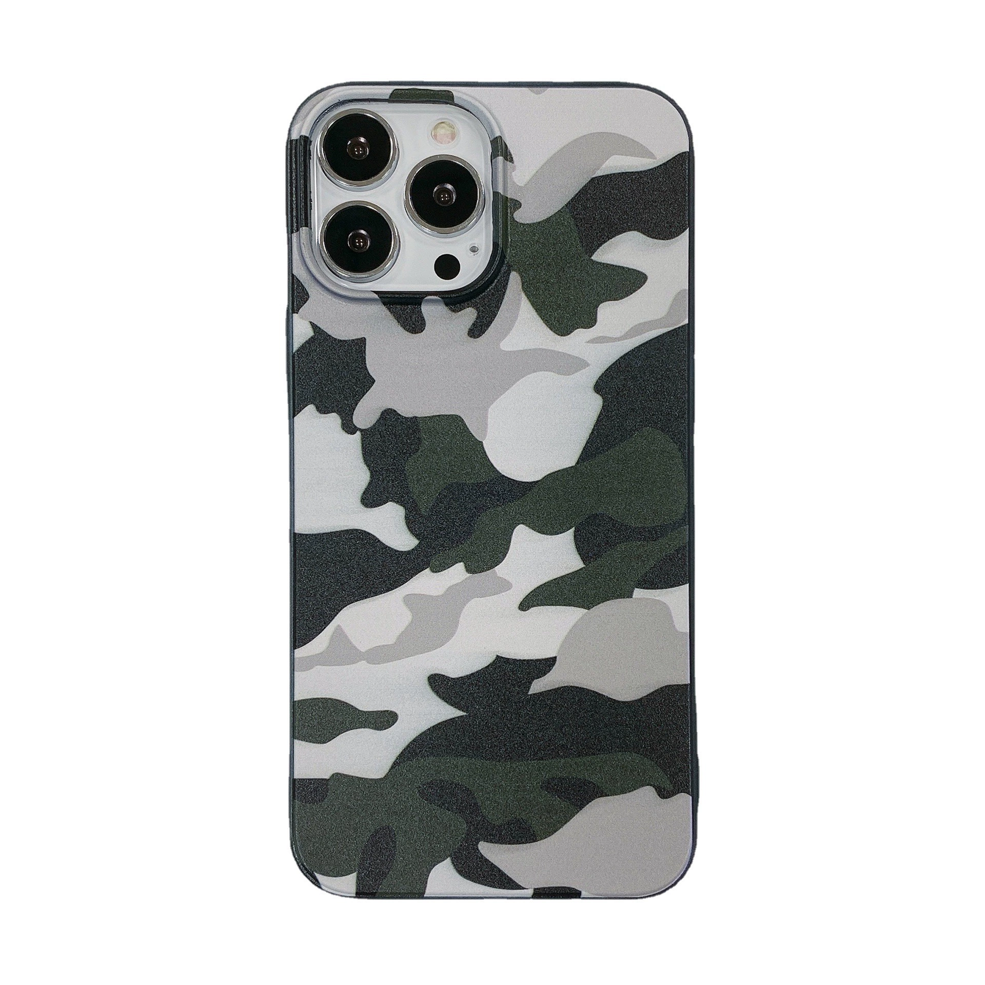 Защитный силиконовый чехол для iPhone 13 в камуфляжном рисунке, окрашенный корпус