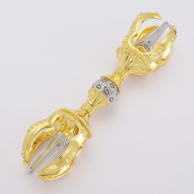 Vajra pestle Stainless steel sculpture brass electroplate Artifact