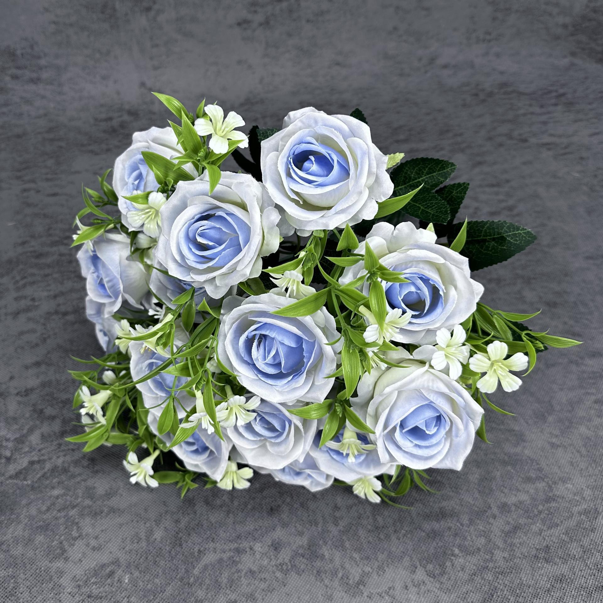 15 gran mano de la novia rosa imitación flores de boda decoración del hogar decoración de flores falsas transfronterizas al por mayor