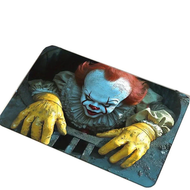 Transfronterizo temu Halloween alfombra de terciopelo de cristal 3D estereoscópica puerta de entrada fácil de cuidar alfombra de pies resistente al desgaste