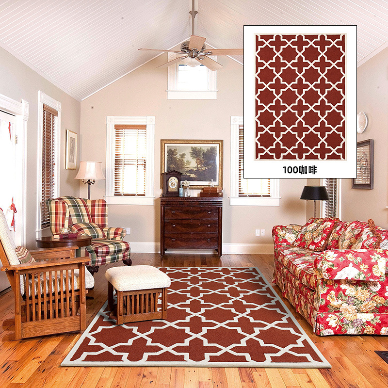 Fábrica de fuente alfombra de alta gama de sala de estar lana doméstica estudio dormitorio mantas de cama resistente a la suciedad fácil de cuidar personalizado