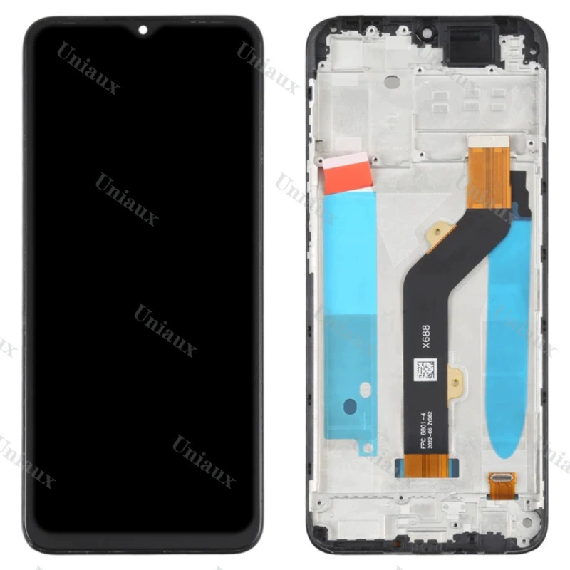 Дисплейная сборка для Transsion TECNO Spark 7 P, LCD экран для мобильного телефона, внутренний и наружный экран с рамкой