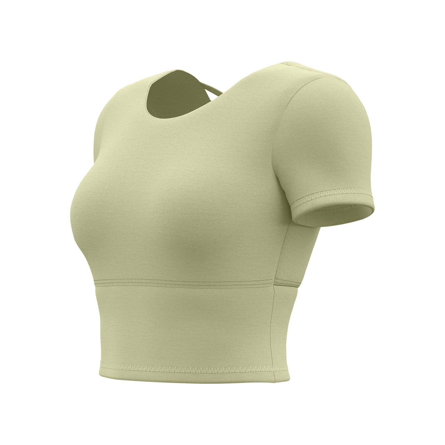 Juyitang muestra personalizada, imagen personalizada, soporte personalizado OEM/ODM, correa de belleza personalizada, cojín para el pecho, ropa de yoga, mujer de manga corta