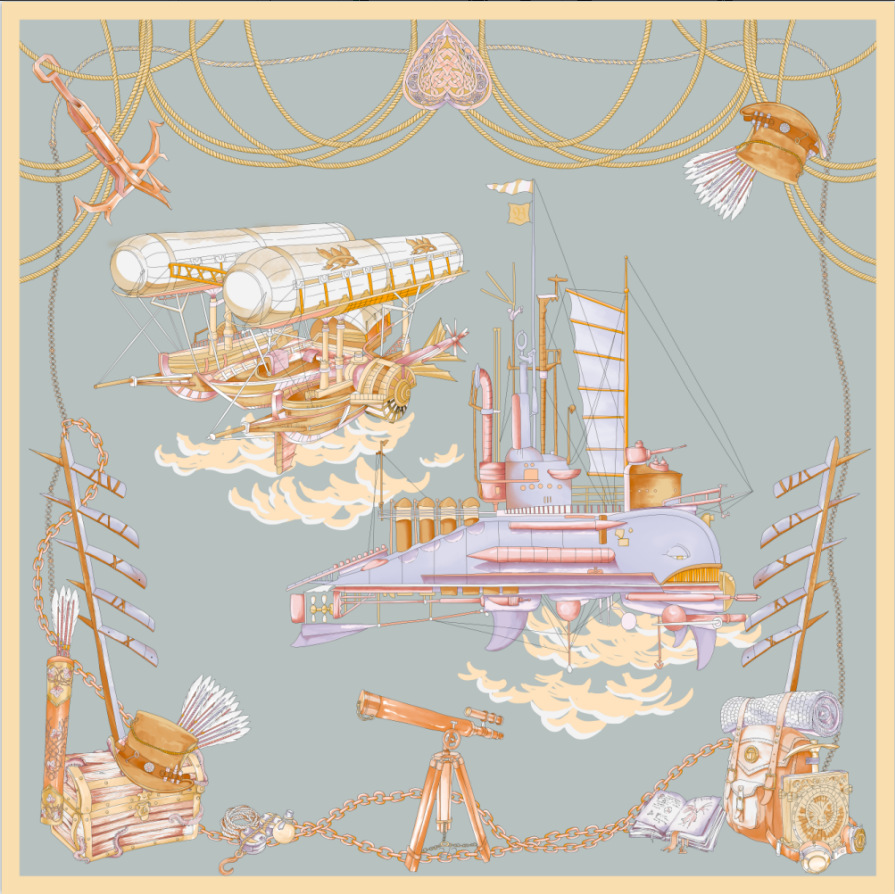 Foulard in seta di gelso di lusso - sciarpa quadrata crepe satin_voghion.com