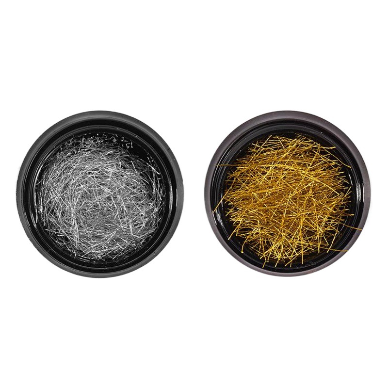 2021 Nueva joyería de uñas japonesa alambre de plata de oro alambre de metal Super Flash decoración de alambre de oro japonés