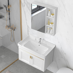 European minimalist style bathroom cabinet sink set balcony small household face basin home minimalist washstand