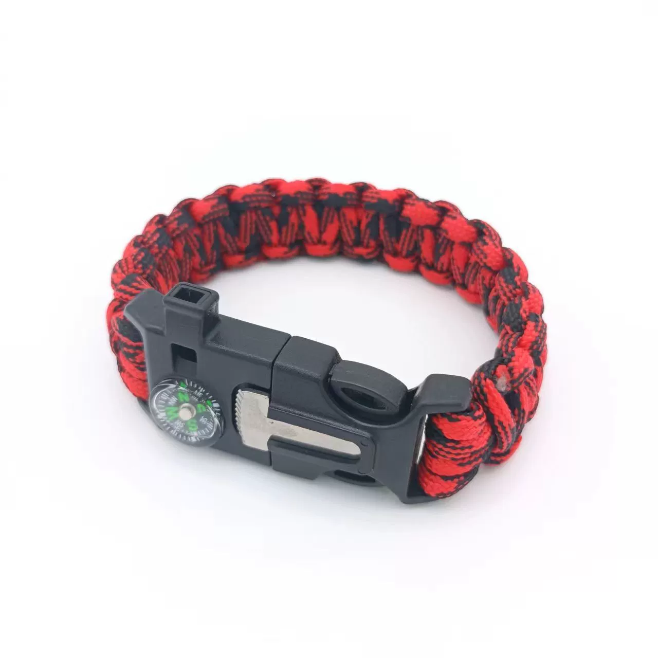 Браслет для выживания на открытом воздухе регулируемый браслет многофункциональный зонтик веревочный Браслет Компас кремень высокочастотный свисток пять в одном