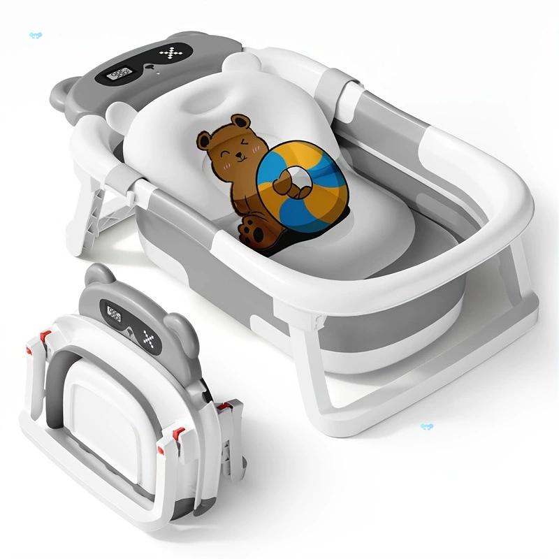 Складной набор для купания младенцев с термометром