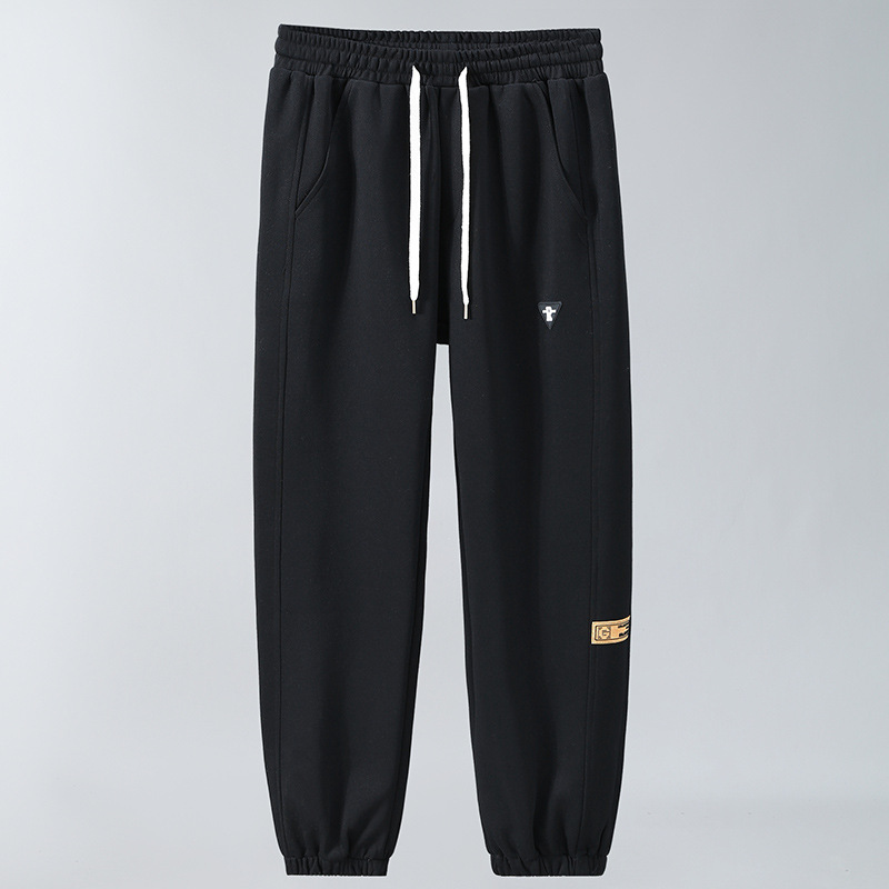 Lente en herfst nieuwe jeugd lange trendy losse sportbescherming heren dikke plus size veelzijdige casual broek_voghion.com