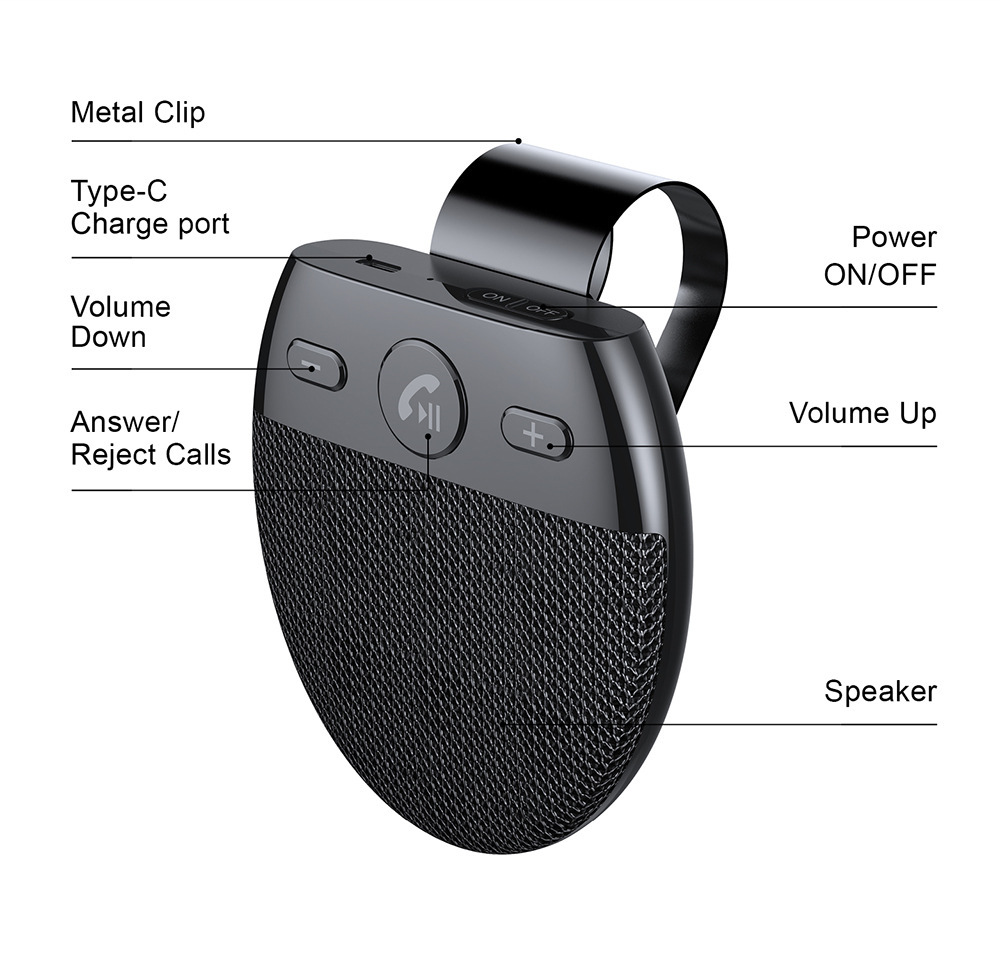 Cross-Border New Sp11 Car Bluetooth Hands-Free Automatic Switching Siri Voice Control Sun Visor Car Hands-Free