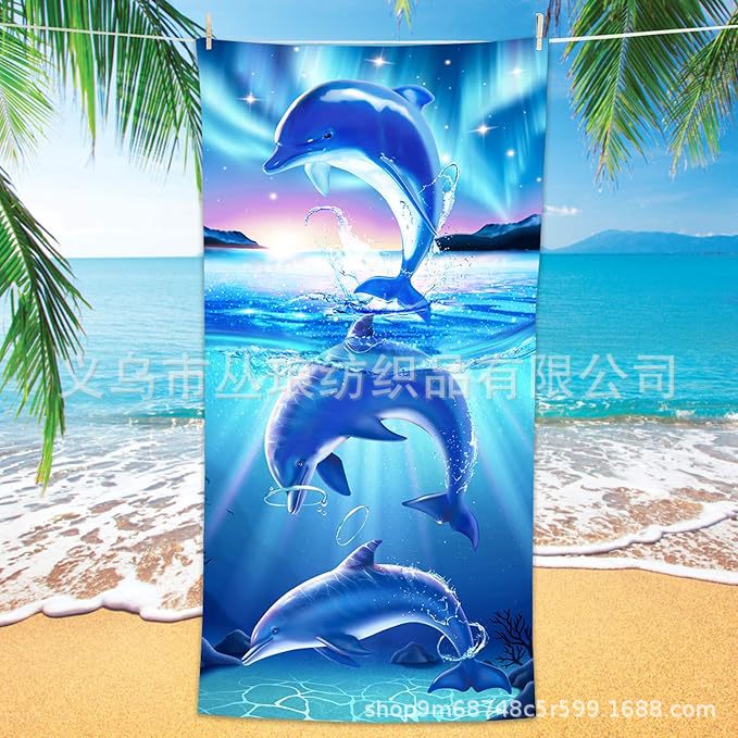 Amazon TEMU Xiyin Cross-border Explosions Special for Beach Towel Printed Swimming Sweat Wipe Beach Seat Covering Towel Bath Towel