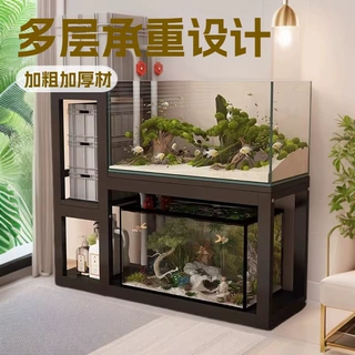 鱼缸架鱼缸柜鱼缸桌龟缸架鱼缸底座二层金属钢架承重多层鱼缸架子