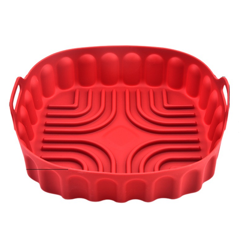 Freidora de aire de silicona para hornear bandeja de silicona para hornear estera transfronteriza de aire FryerSiliconePot Placa de freidora de aire