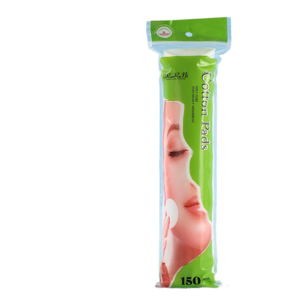 Algodón redondo desechable simple, gran capacidad, 150 piezas, algodón húmedo especial portátil, protector de la piel, no se desprende.