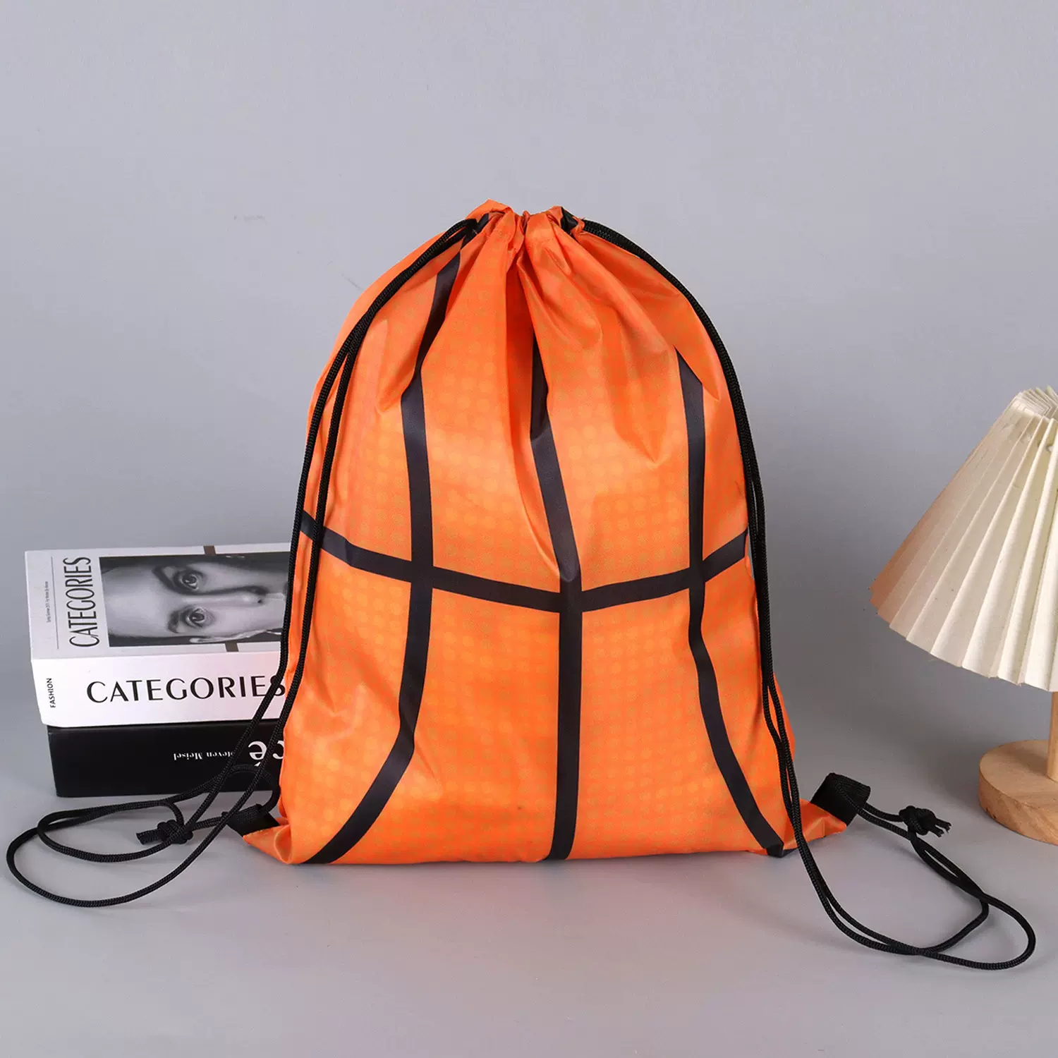 亚马逊temu跨境批发篮球抽绳包 篮球派对双肩收纳束口袋 涤纶抽绳