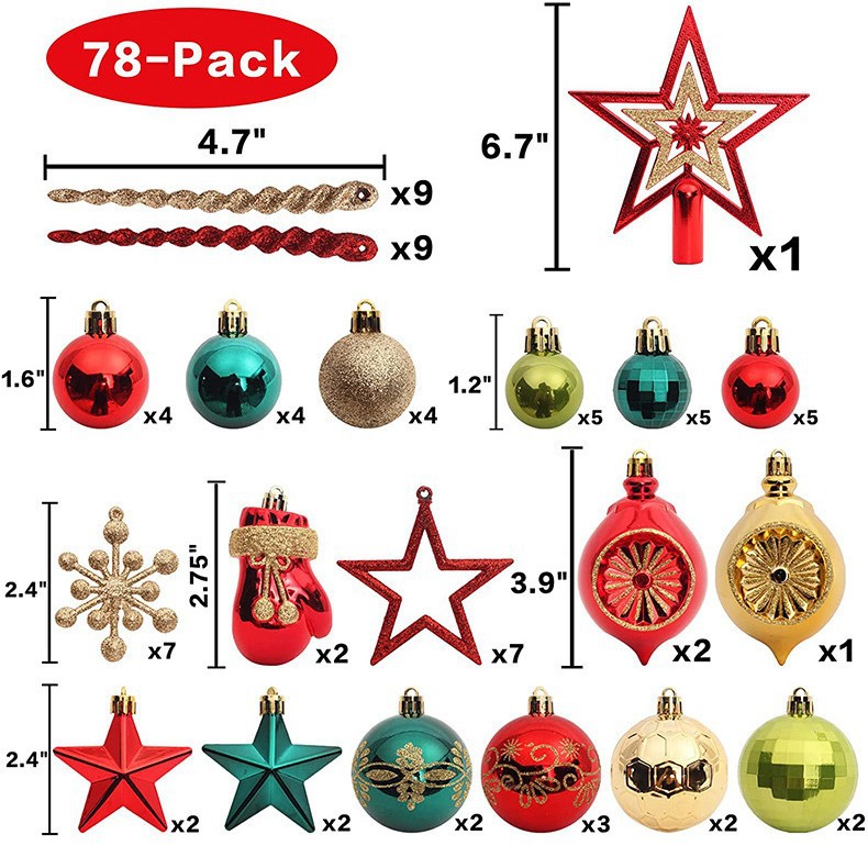 Navidad Ball Set Navidad árbol de Navidad colgante bola de decoración bola hueco fiesta de boda bola de color de Navidad bola de decoración