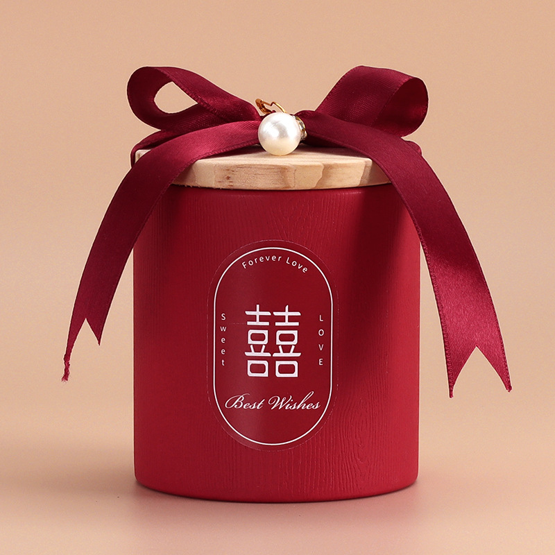 X04 빨간 냄비 빨간 바닥 타원형 행복한 단어 스티커 (진주 펜던트)