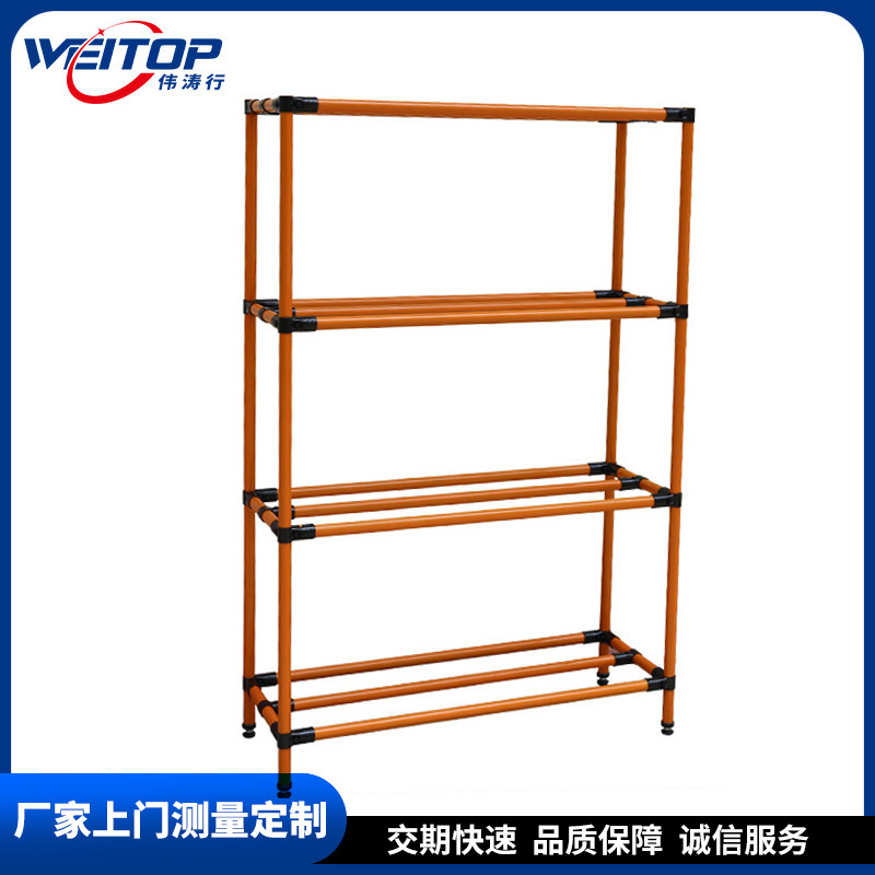 批发精益管货架线棒仓储台汽车零件精益管物料货架 轻量型货架