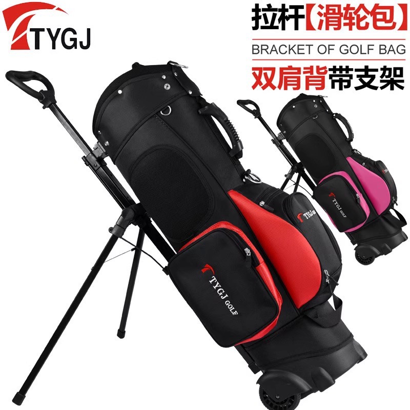 New Style! Polo Golf Retractable Golf Bag Men's Multi-Functional Aviation Checked Cover Lightweight Travel Golf Bag
