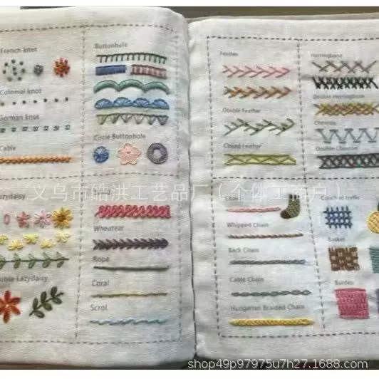 Новые продукты за пределами границ Stitch Book, игла и нить книга, нитка и нить тетрадь без листов, льняная игла и набор вышивки DIY