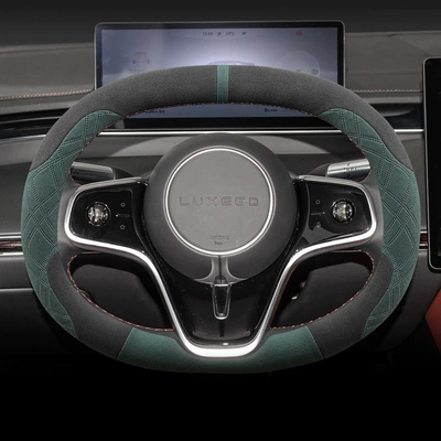 Steering wheel cover: Wheel Covers Winter Plush Car Interior