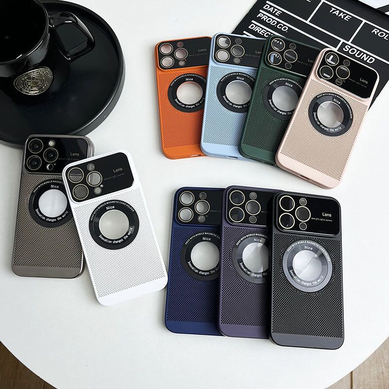 For Apple 15promax Mobile Phone Case iphone14 Protective Cover 13pm Oversized Windows 12 Heat Dissipation 11 Magnetic Absorption