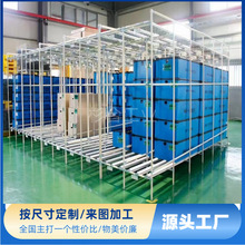 流利条货架仓库车间线棒滑移滚筒式仓储先进先出重力式流利式货架