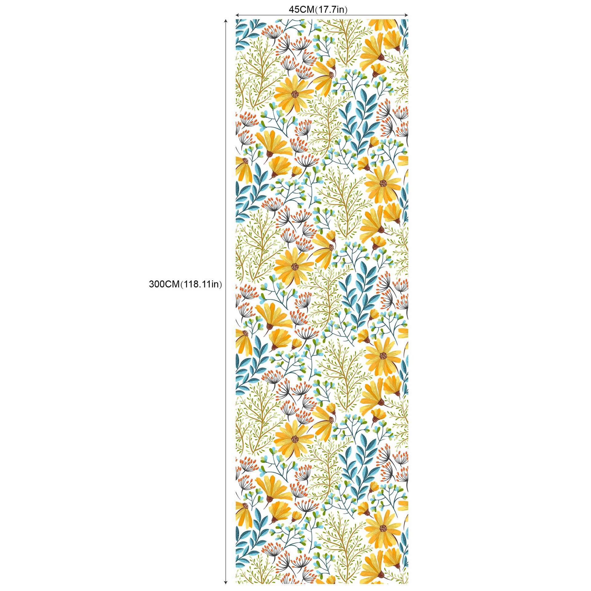 Fresca verde planta flor hoja limón autoadhesivo papel pintado dormitorio Hotel decoración papel pintado RW181-200