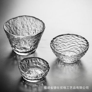 Japanese style early snow cup crystal glass small tea cup single kung fu tea ceremony Tea Cup Master Cup large tea bowl single