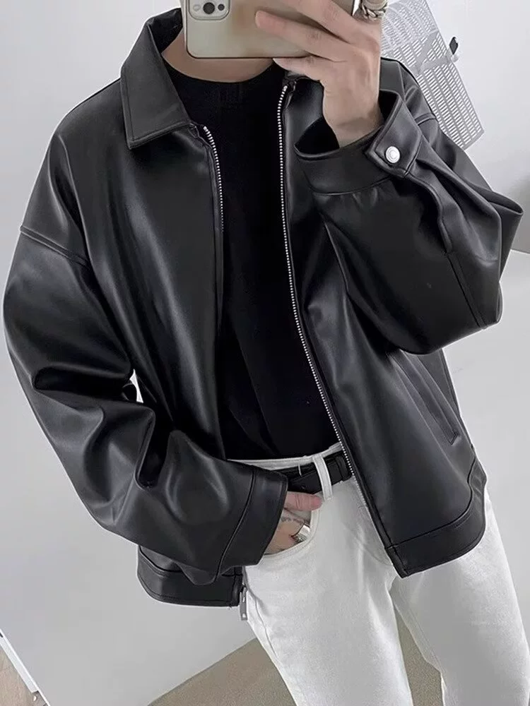 Демисезонная трендовая куртка, полиуретановый спортивный костюм для отдыха, корейский стиль, осень