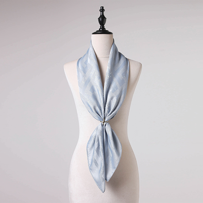 Retro Seidenschal Quadratisch Damen Sommer Versatile Kopftuch_voghion.com