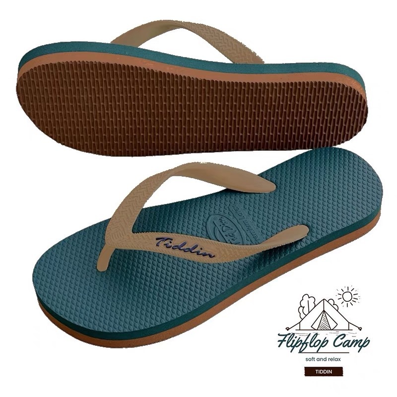 Chanclas para hombre Tid Din de suela blanda de látex importadas de Tailandia, zapatillas ligeras, impermeables y antideslizantes