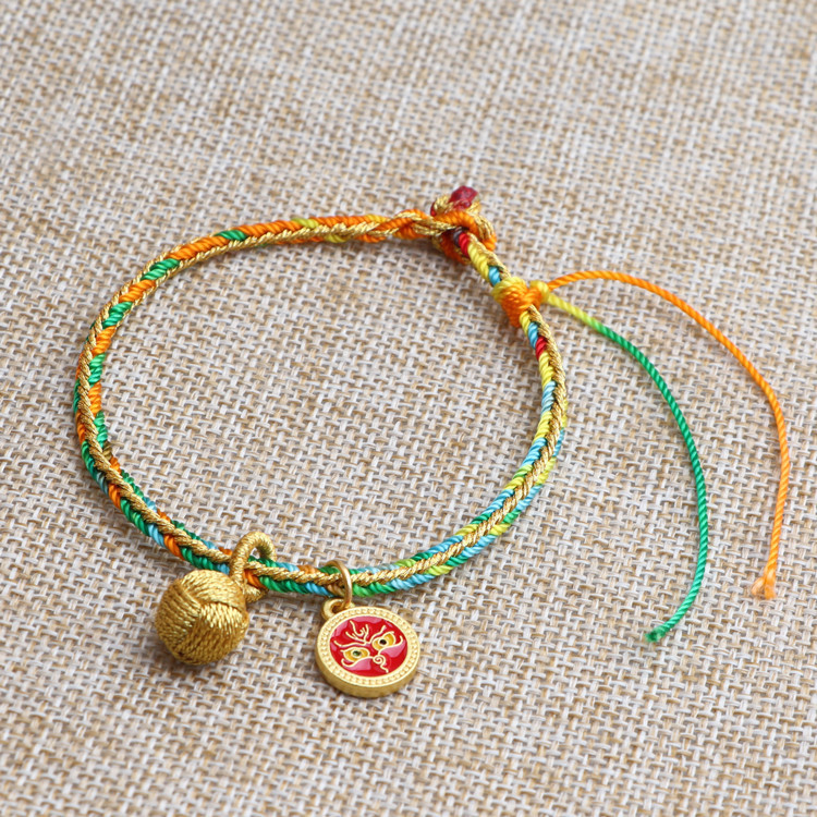 新款端午节五彩绳手绳手链女款手工编织成人款成品儿童小粽子