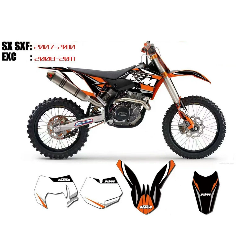 Наклейки для внедорожного мотоцикла, подходящие для 08-11 KTM XF.SX.EXC, наклейки на автомобиль, наклейки на decals