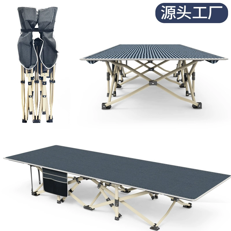 Кровать для обеденного перерыва Одноместный сон Простая портативная офисная армейская кровать Сопровождение Recliner Домашняя аварийная складная кровать