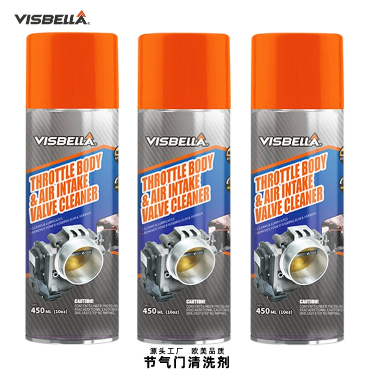 Чистящее средство дроссельной заслонки Visbella Сильная дезактивация и удаление накипи Дроссельный клапан Дроссельная заслонка Чистящее средство без удаления 450 мл