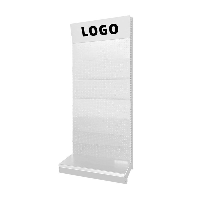Personalizado tablero de visualización logotipo de impresión de serigrafía estante de una sola cara farmacia tienda de conveniencia supermercado estante de exhibición estante de supermercado